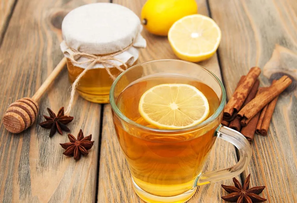 Hot lemon honey with tea